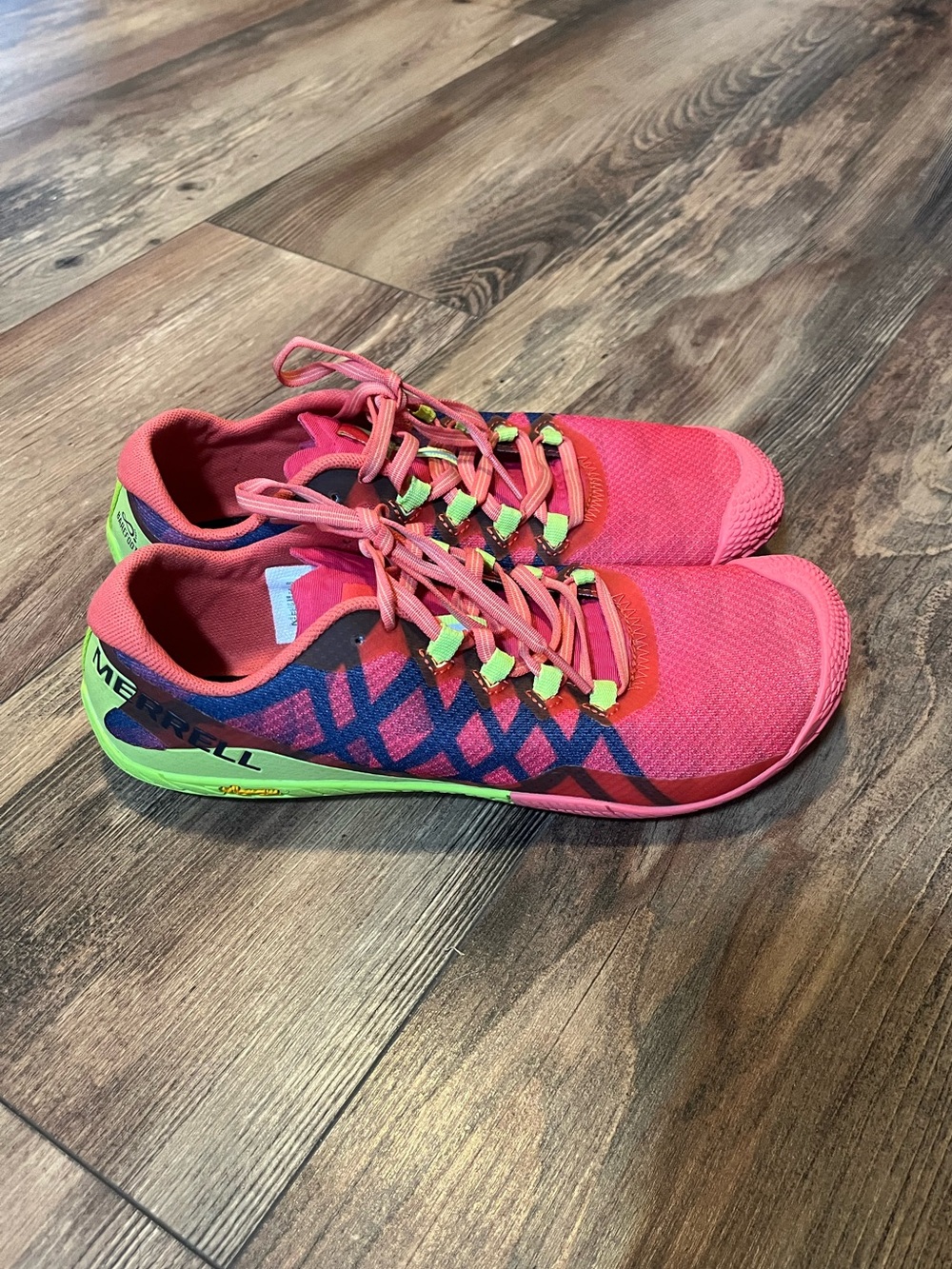 MERRELL Shoes Womens Sneakers Size 8.5 Vapor Glove 3 Acid Punch Vibram Barefoot